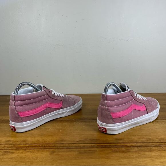 Vans Sk8-Hi Two Tone Pink Suede Womens Sneaker Size 5.5 - Picture 6 of 9